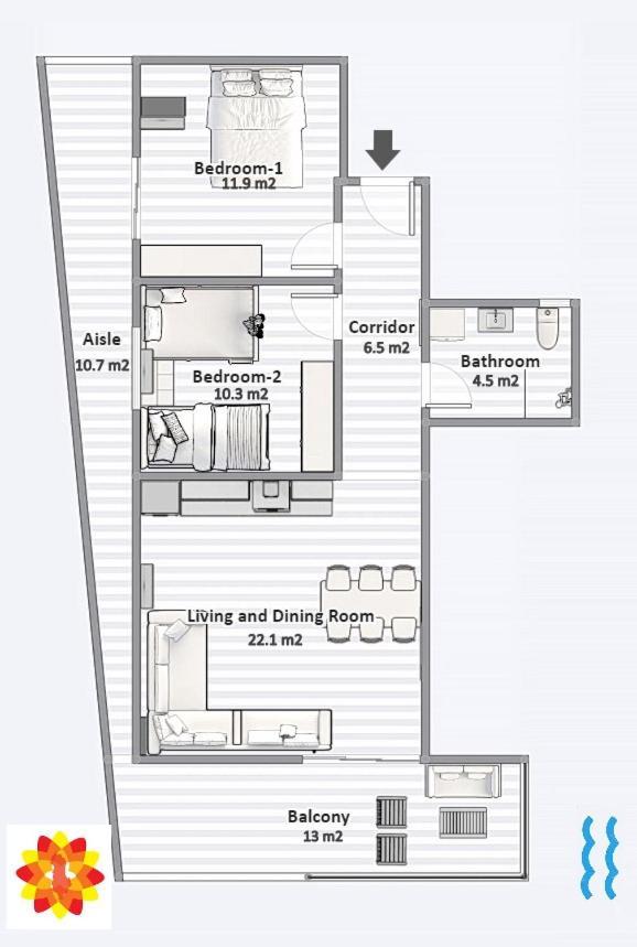 Sea And City View Apartment Sarande Bagian luar foto